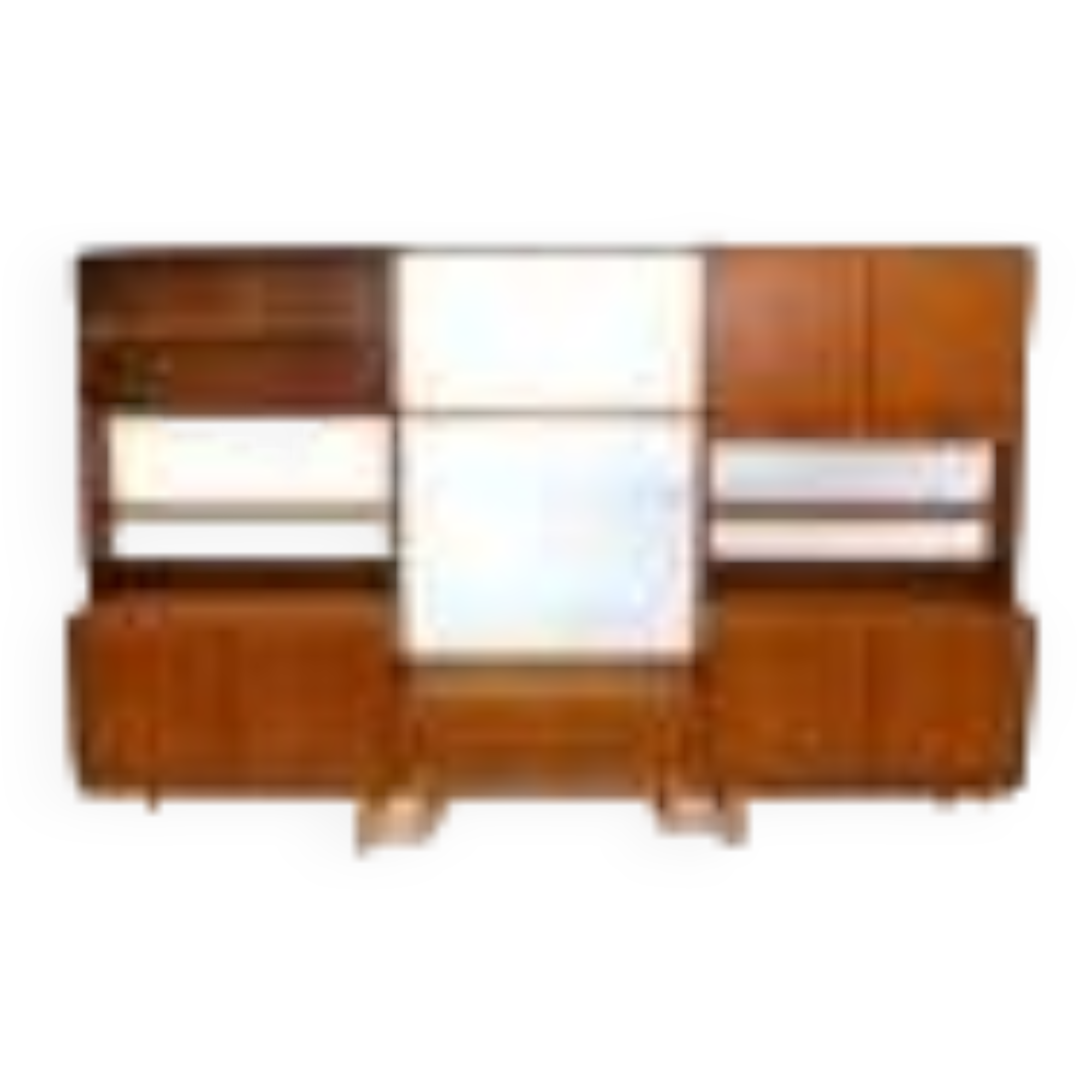 Scandinavian vintage bookcase in teak and beech from Brantorps 1960s Sweden