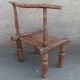 Antique wooden stool. Baoulé African art from Ivory Coast.