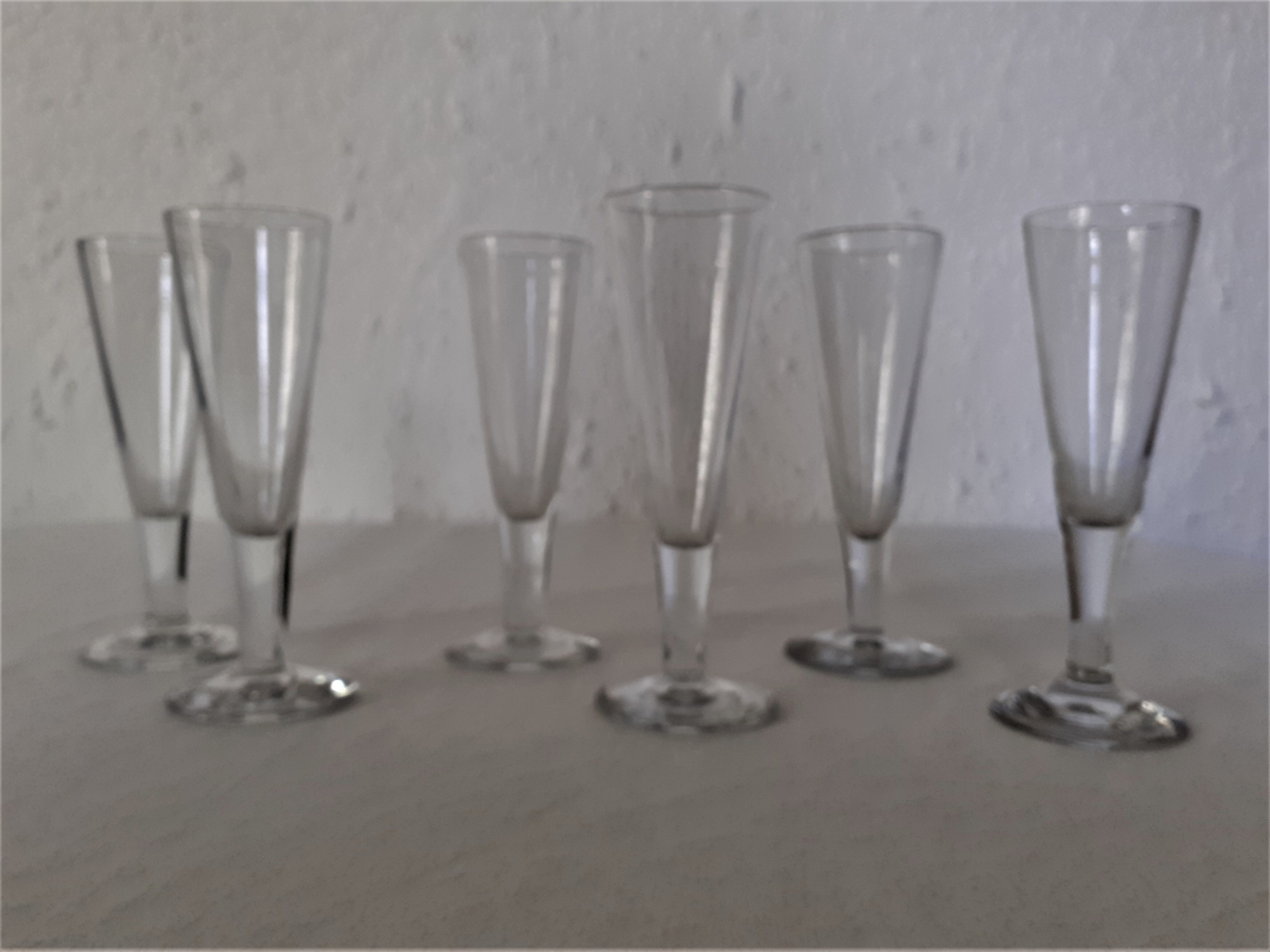 6 flutes champagne glasses