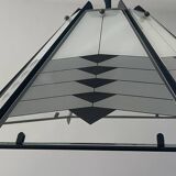 Post Modern pendant light in metal and glass