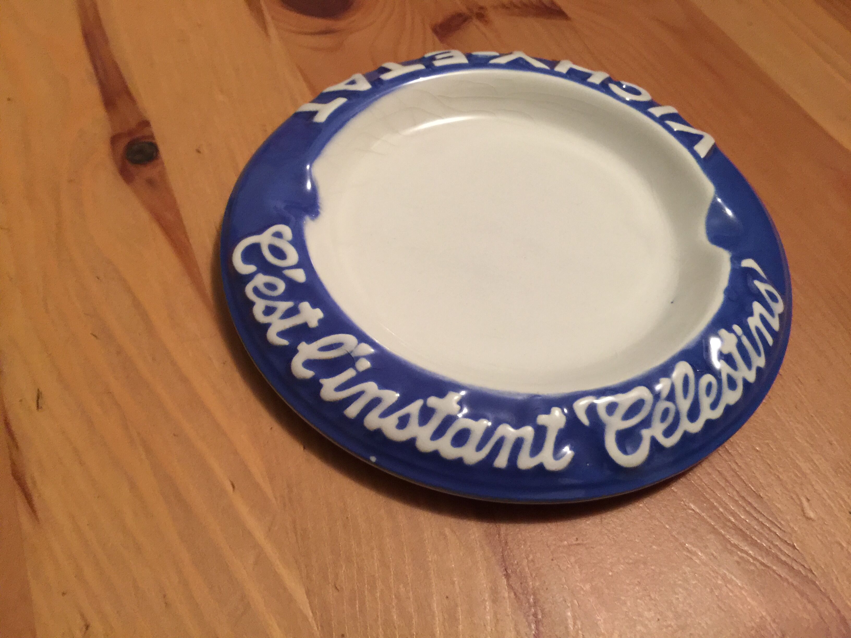 Cendrier puplicitaire (Vichy-Etat) "C'est L'instant Celestins" year 1960