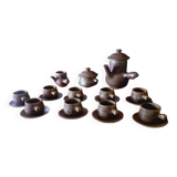Vintage stoneware coffee set from the 60s, Maine Sars Pottery