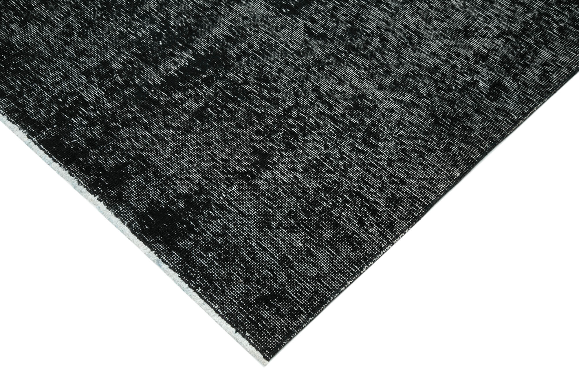 Handwoven Oriental Overdyed 302 cm x 383 cm Black Wool Carpet