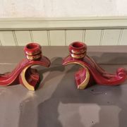 Paire de bougeoirs vintage