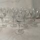 Set of 10 engraved vintage glasses