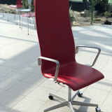 With castors fritz hansen Arne Jacobsen oxford high back office chair