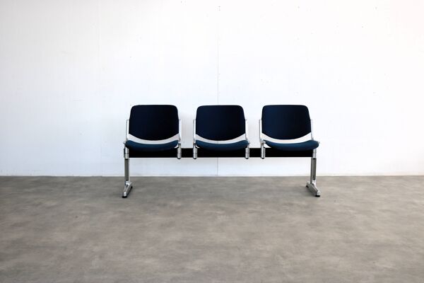 Banc vintage   Banc de salle d'attente   Années 1970   Castelli