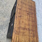 Old workshop furniture workbench tray two doors two drawers