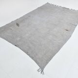 6x8 Silver & Gray Turkish Kilim Rug, 177x256Cm