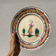 6 Quimper plates with old ceramic characters