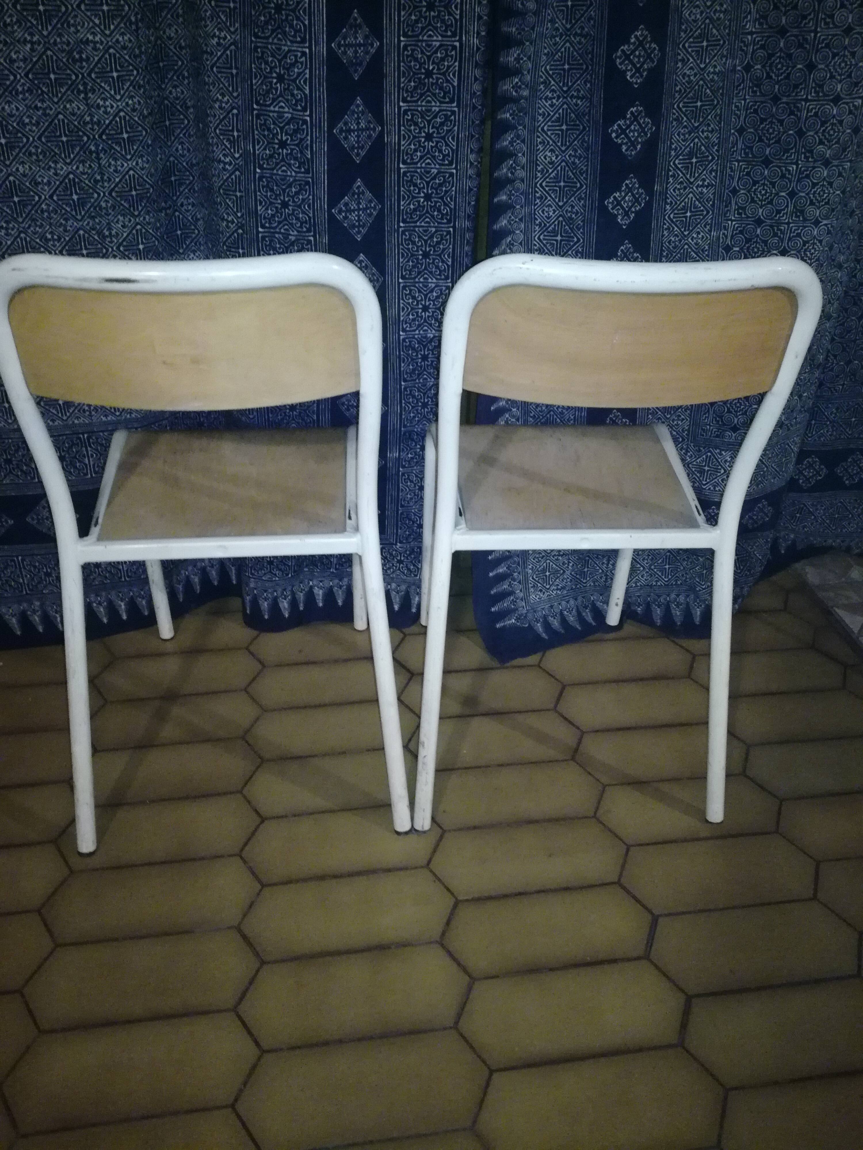 Pair of school chairs