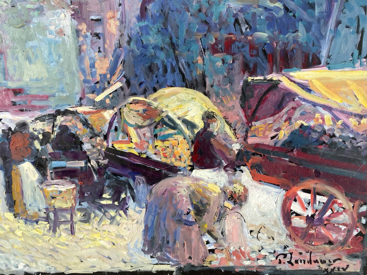 Jour de marché Parisien signé Landauer