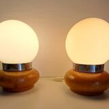 Paire de lampes de chevet vintage
