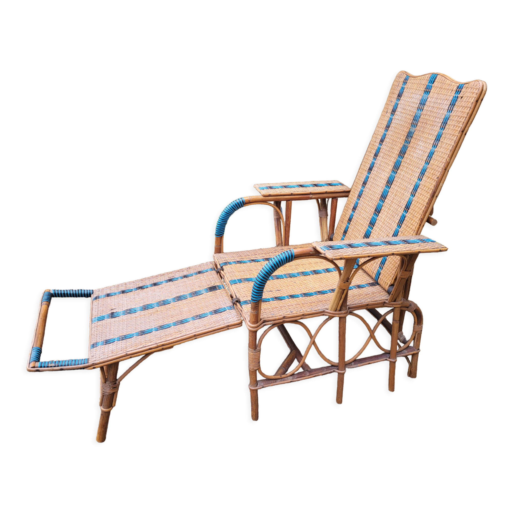 Rattan armchair / chaise longue