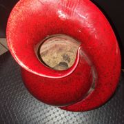 Vase coeur de rose en céramique par Fred et Andrée Stocker vers 1950