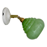 Vintage tulip wall lamp in clichy glass green mint