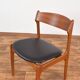 Chaises de salle à manger modèle 49 du milieu du siècle en teck et cuir par Erik Buch pour OD Møbler, années 1960.