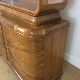 Art deco bookcase display cabinet by Jindrich Halabala