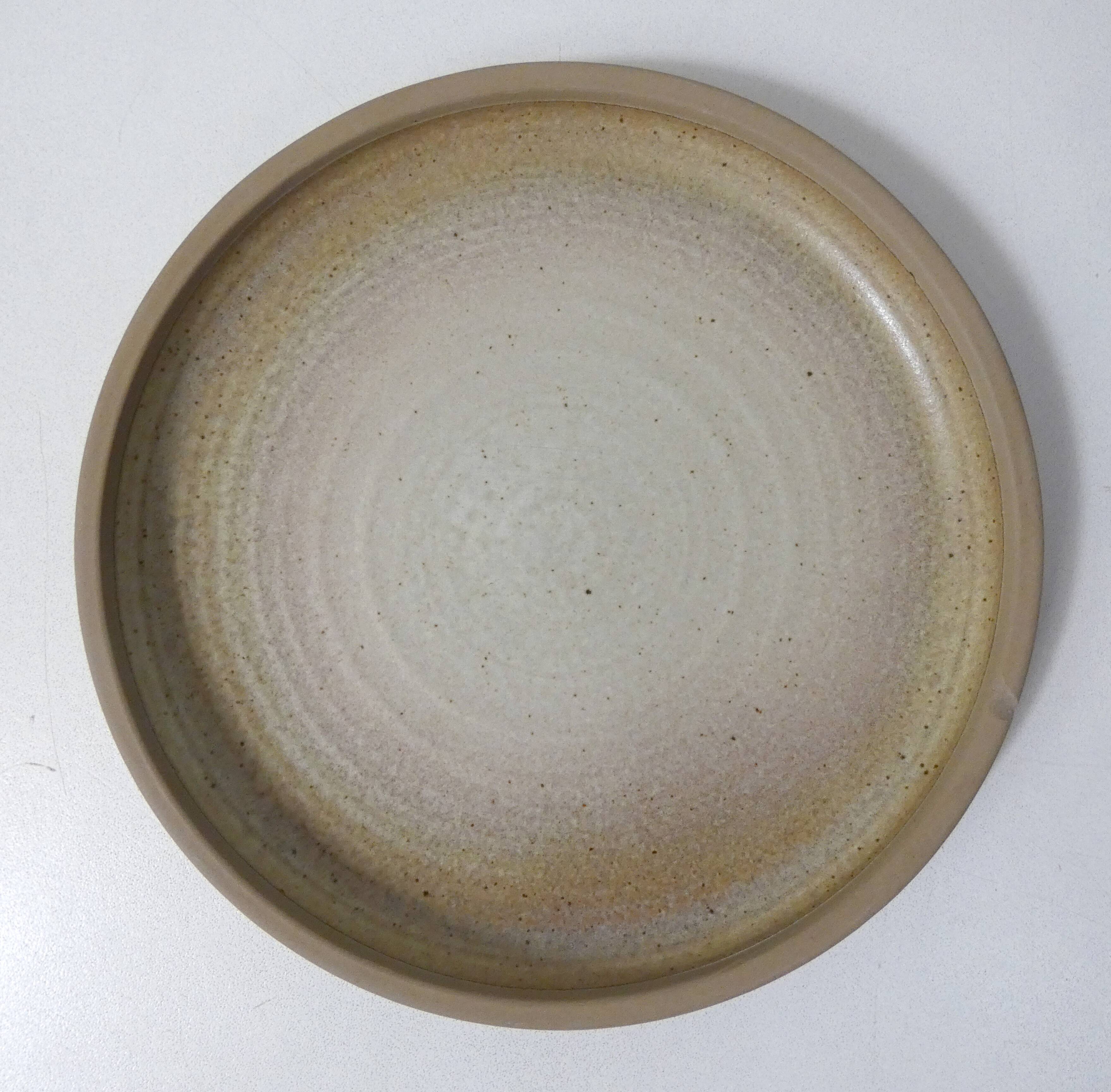 6 vintage stoneware dessert plates