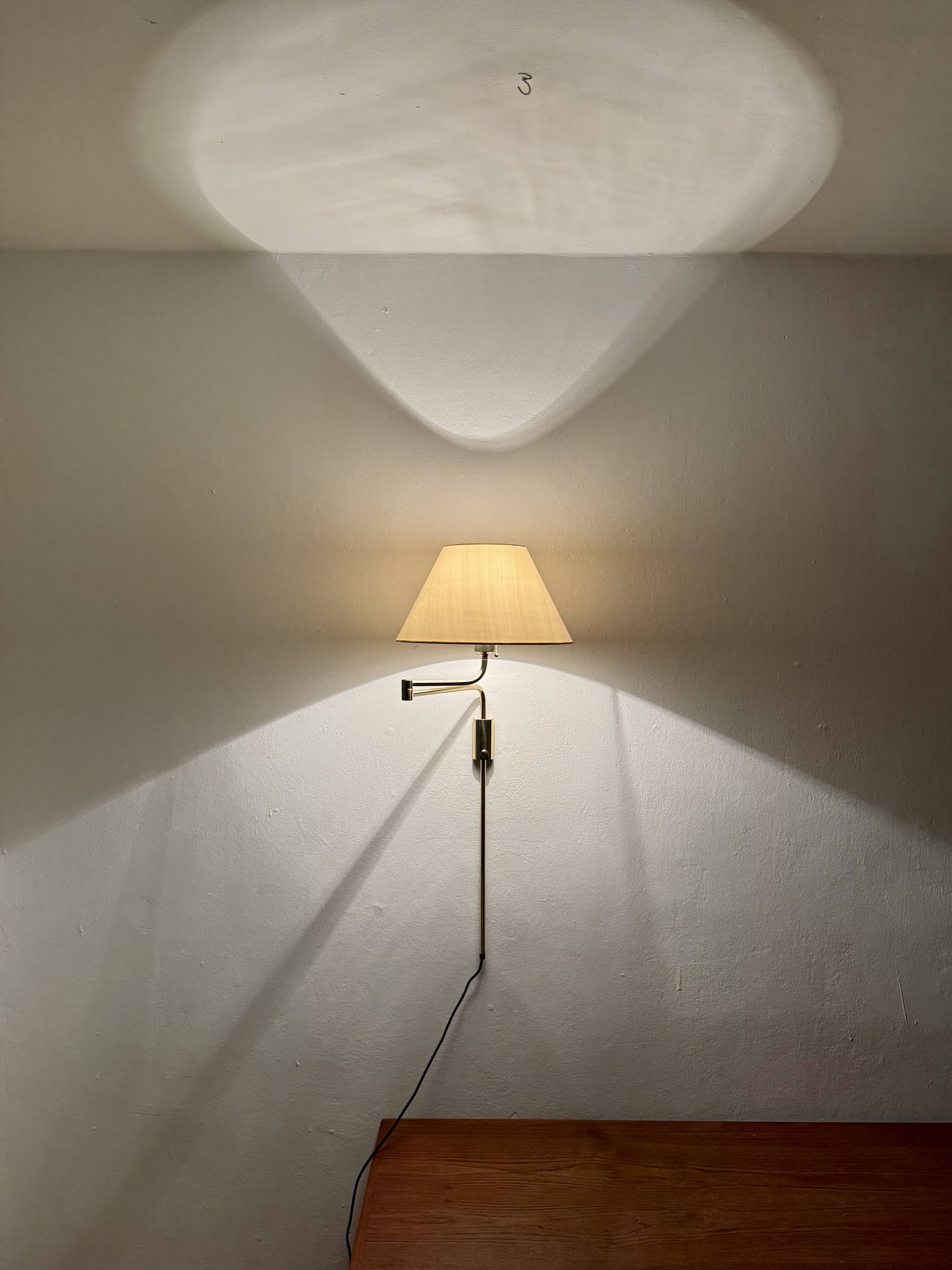 Set of 2 1970s Brass Lesan Wall Lamps by Florian Schulz