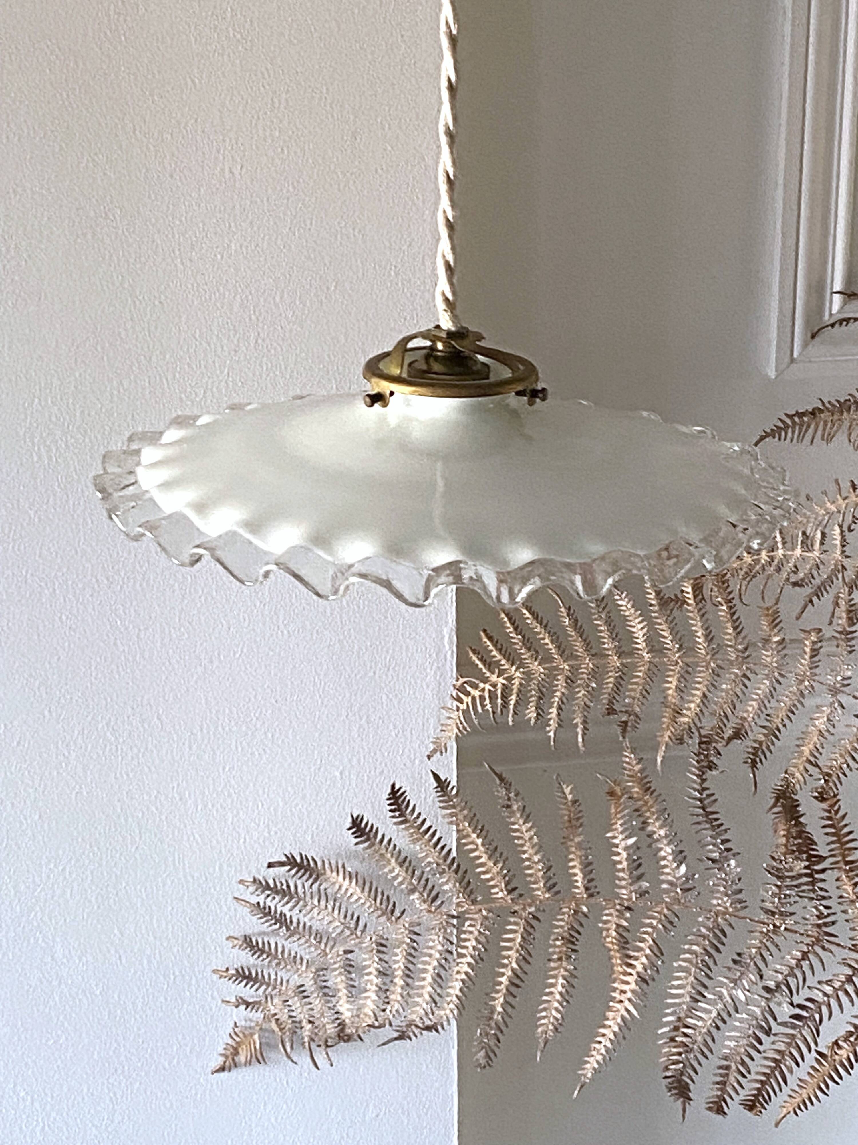 Opaline pendant light