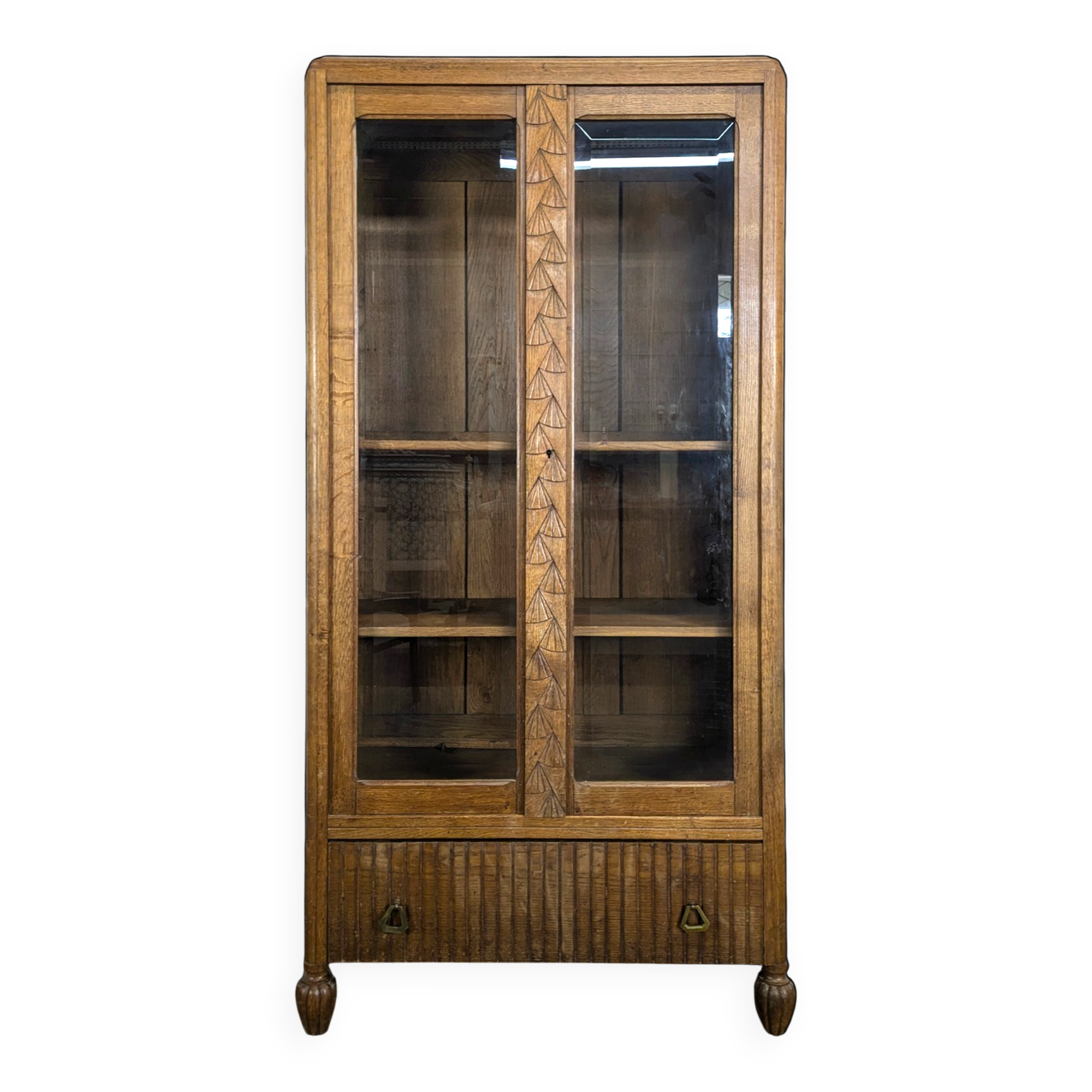 Art Deco style oak display cabinet