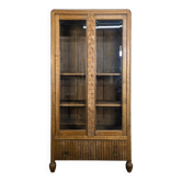Art Deco style oak display cabinet
