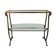 Review door / golden wrought iron sofa end and glass top 1950