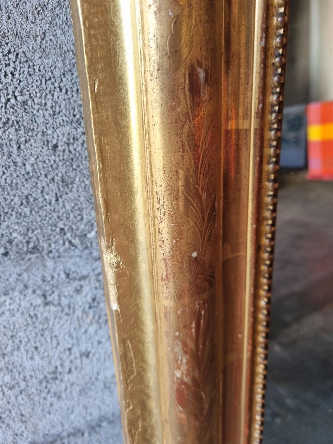 Golden trumeau mirror 130x100