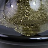 Theresienthal black and gold glass vase 1970