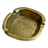 Hammered brass ashtray