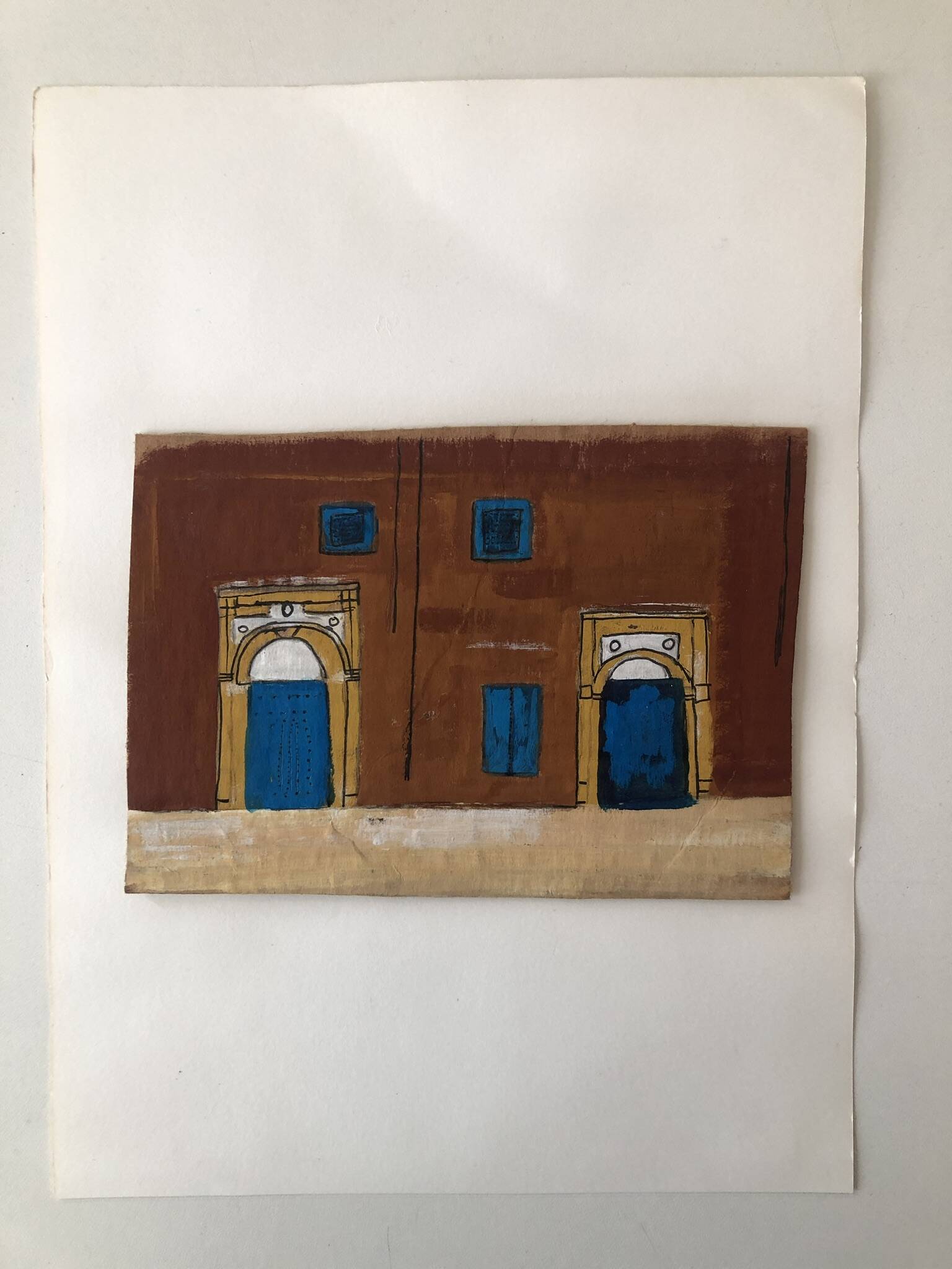 Gouache Blue Doors