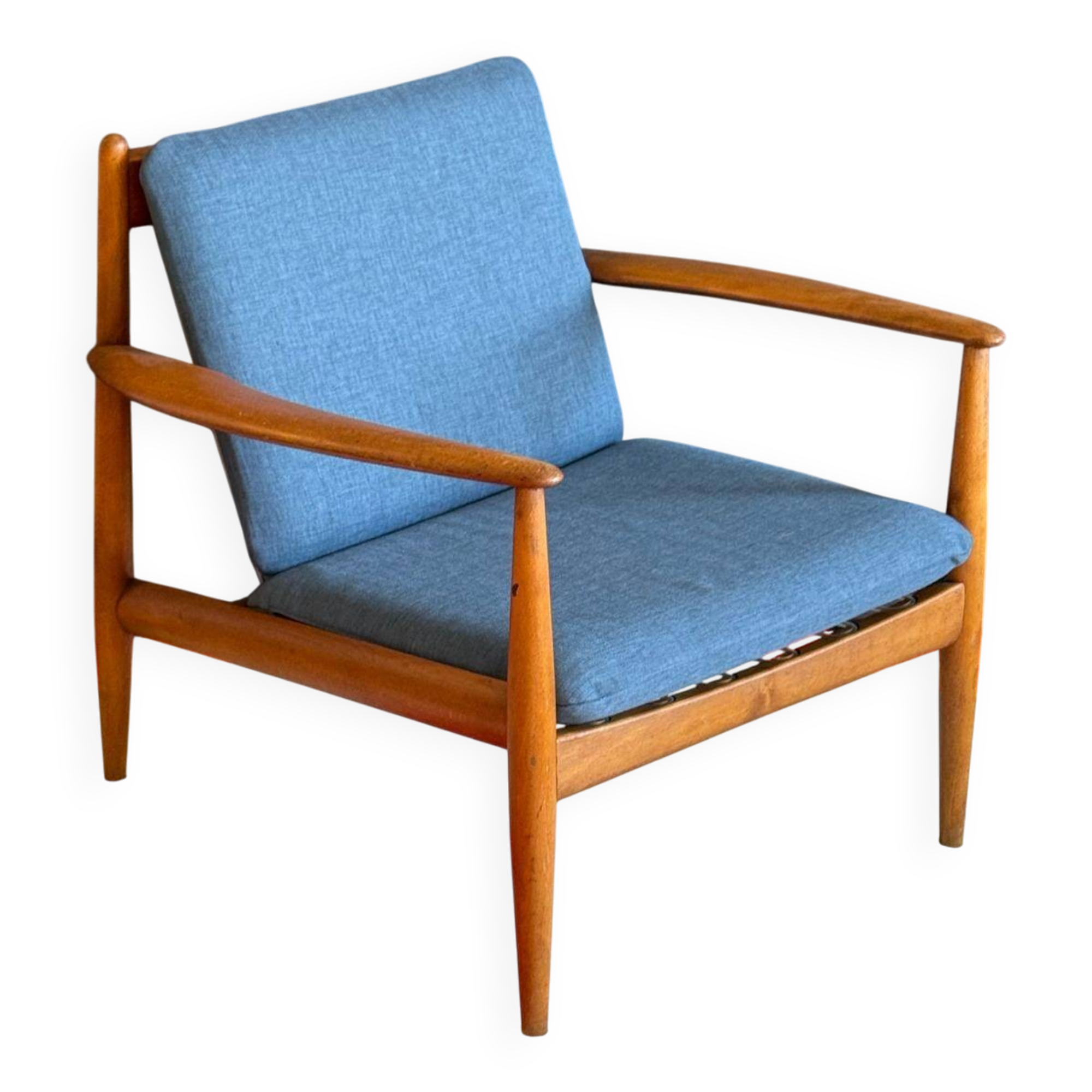 Scandinavian armchair in solid teak by Grete Jalk