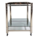 Italian modern chromed steel serving cart/side table, 1970’s
