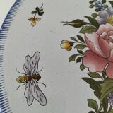 Decorative earthenware plate signed Charolles