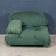 Vintage 20thc "camaleonda" green fabric armchair by mario bellini for c&b