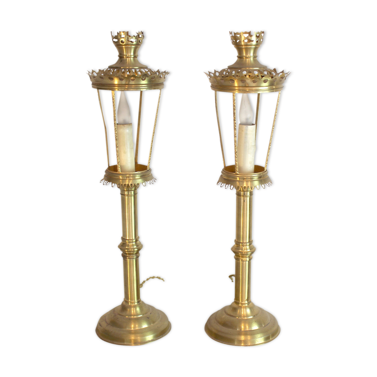 Pair of candlesticks lamps
