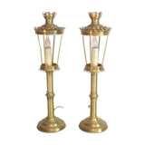 Paire de lampes bougeoirs