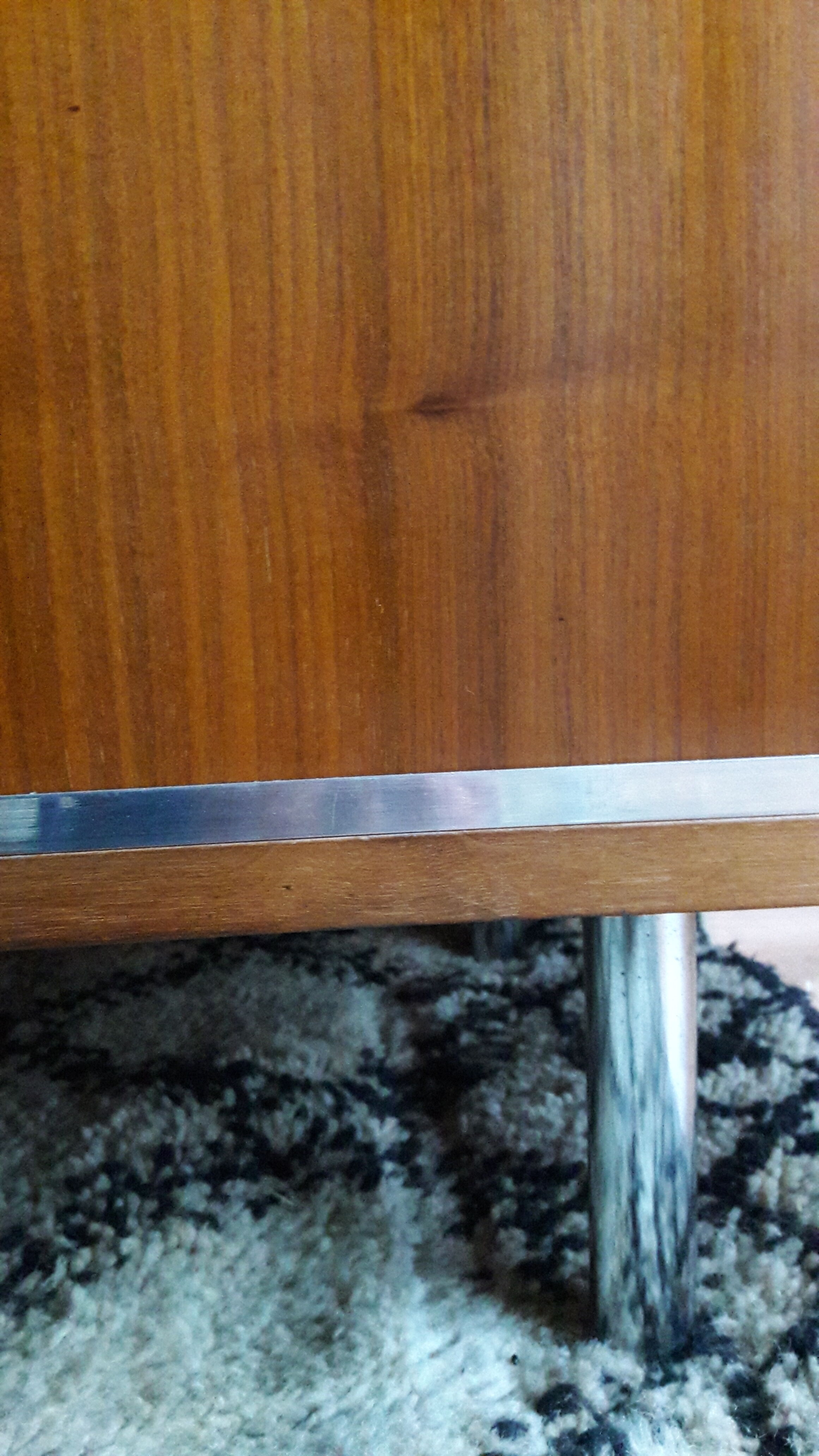 Row 70's chrome and teak plywood