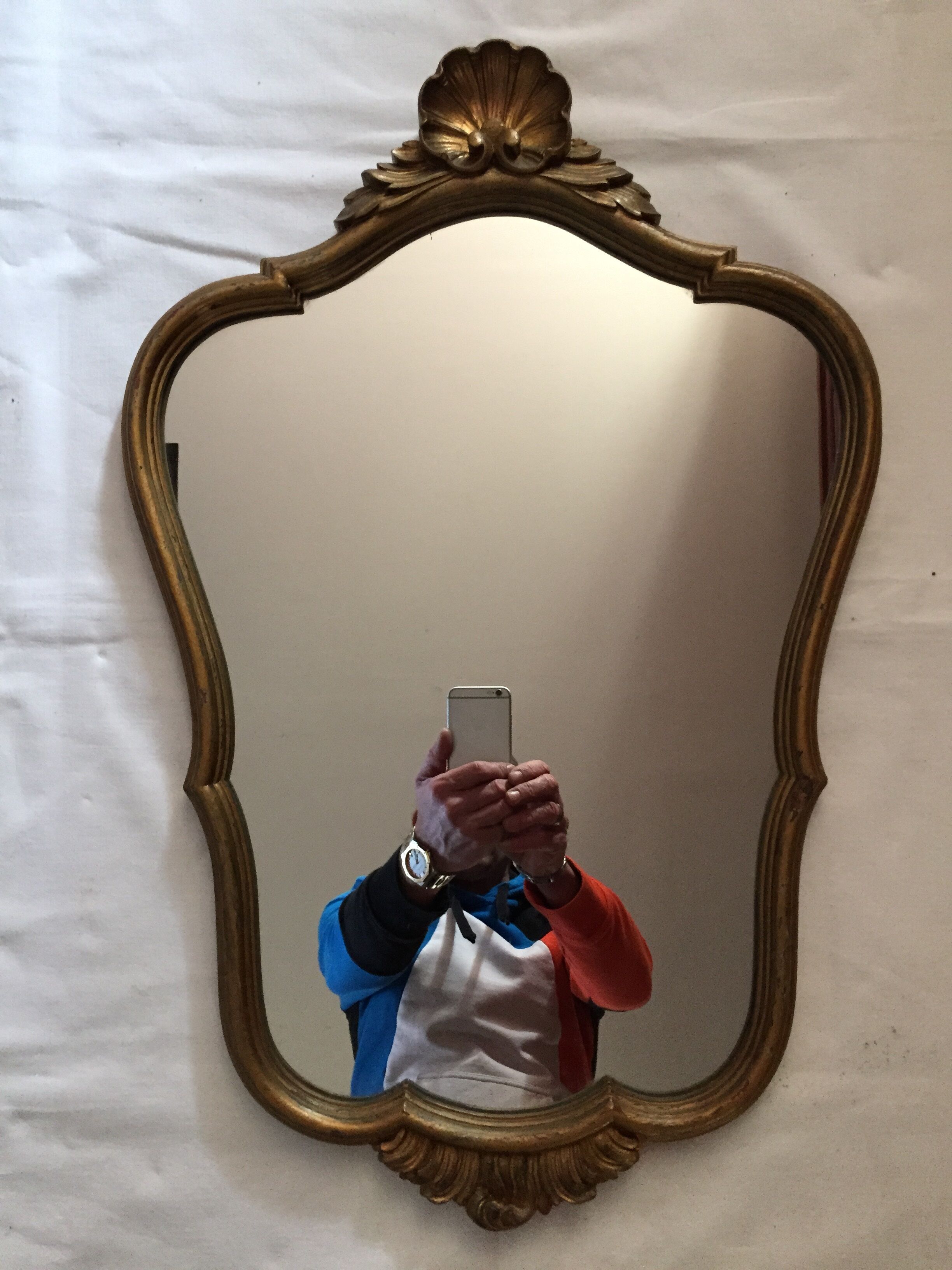 Mirror wooden gold 50x40cm