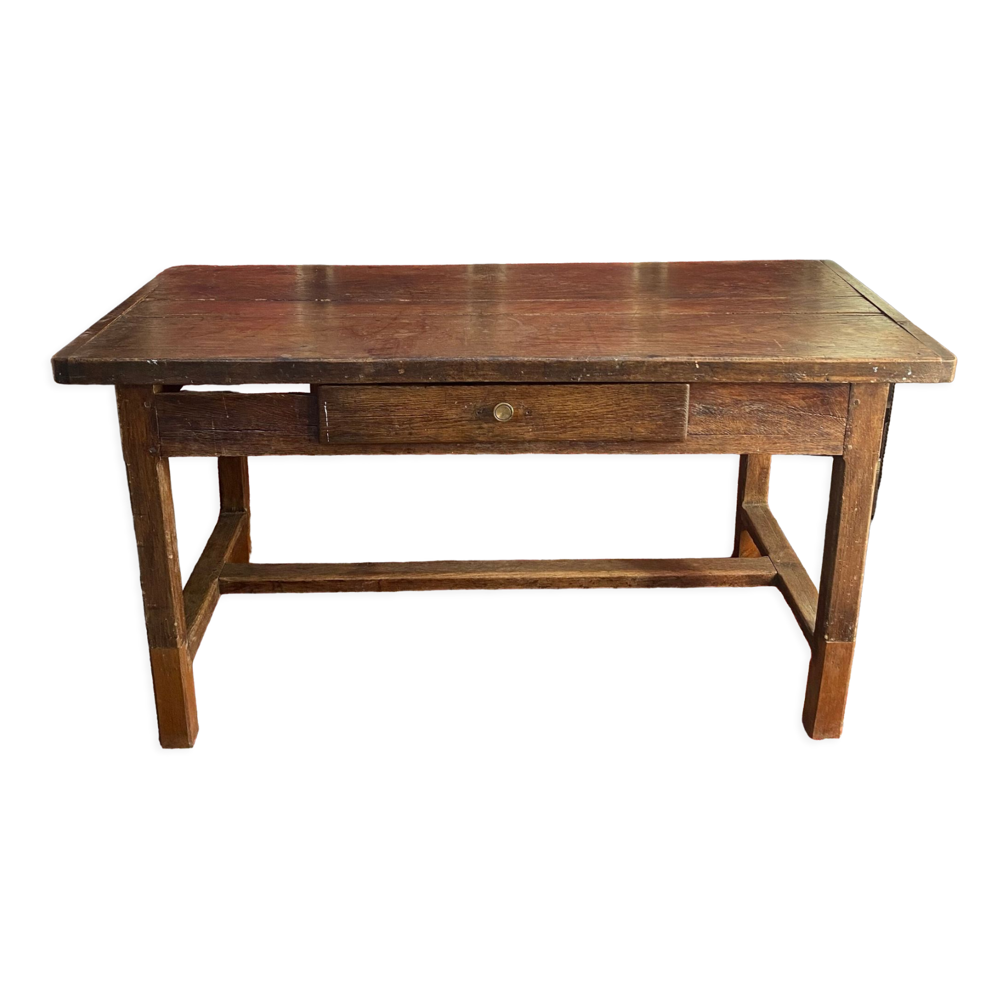 Old solid wood farmhouse table