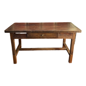 Old solid wood farmhouse table
