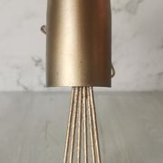 Wall lamp golden metal flowers