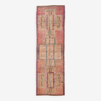 3x9 Vintage Geometric Runner Rug, 89x283Cm