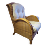 Pretty light rattan armchair - vintage style - Garden armchair - round shapes