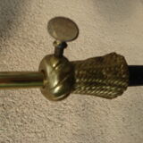 Black metal lamp and brass dore reglable tripod