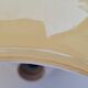 Suspension opaline vintage couleur moutarde