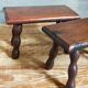 Pair of vintage solid turned wood footstools