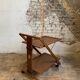 Mid-century modern folding wooden service trolley from the 1960s
