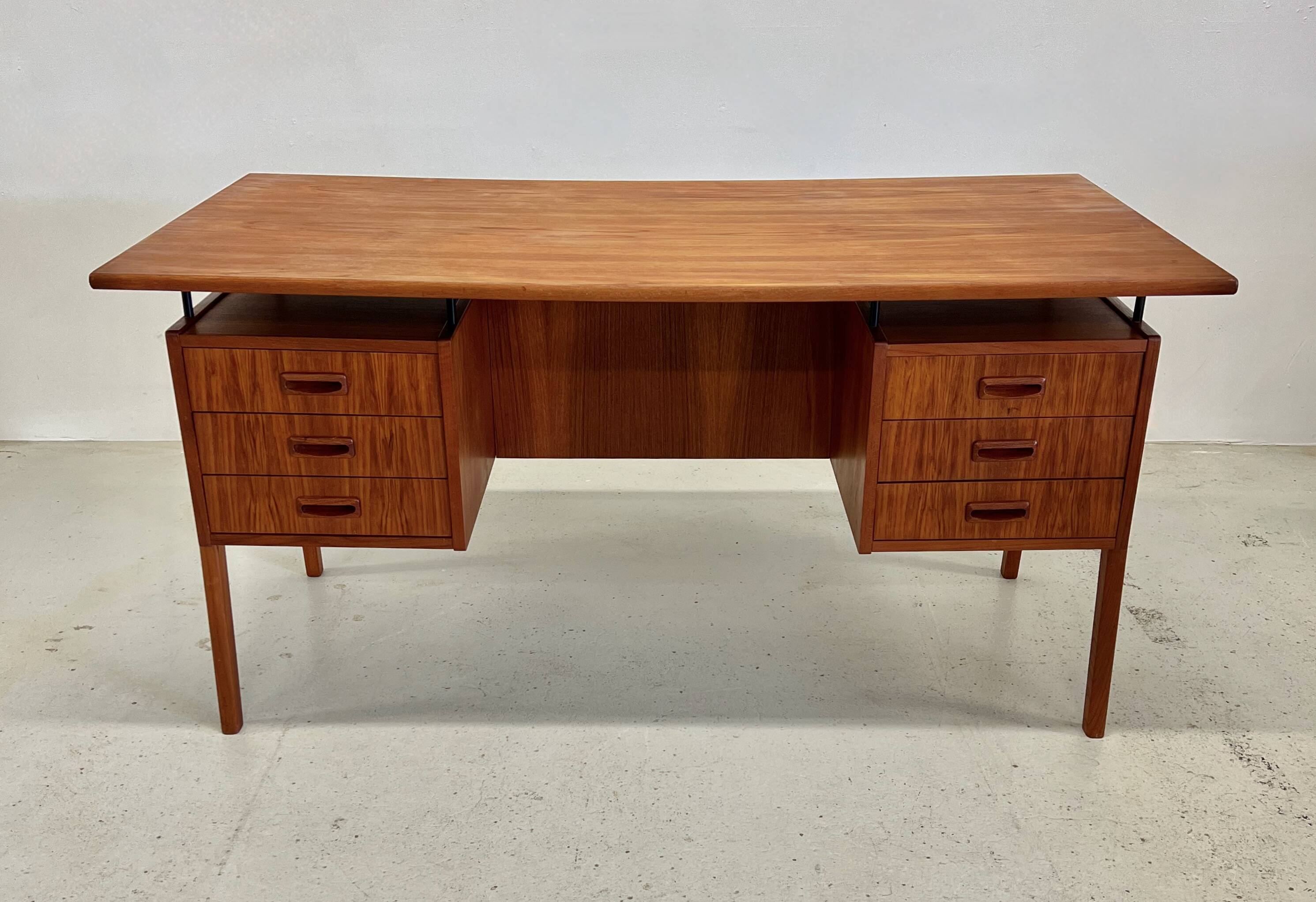 Danish Teak 'Floating-Top' Desk, 1960s.